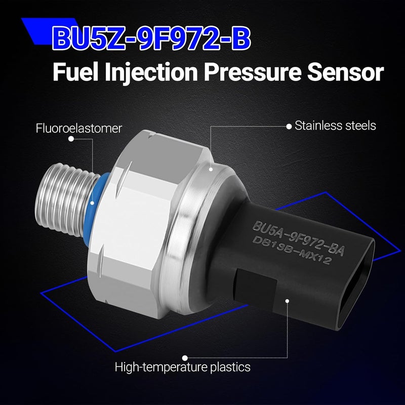 X4XZ BU5Z-9F972-B Fuel Injection Pressure Sensor for Ford Mustang Explorer Focus Taurus Lincoln MKZ Navigator Replace# CM-5250 BU5Z-9F972-B BU5A-9F972-CA - Image 4